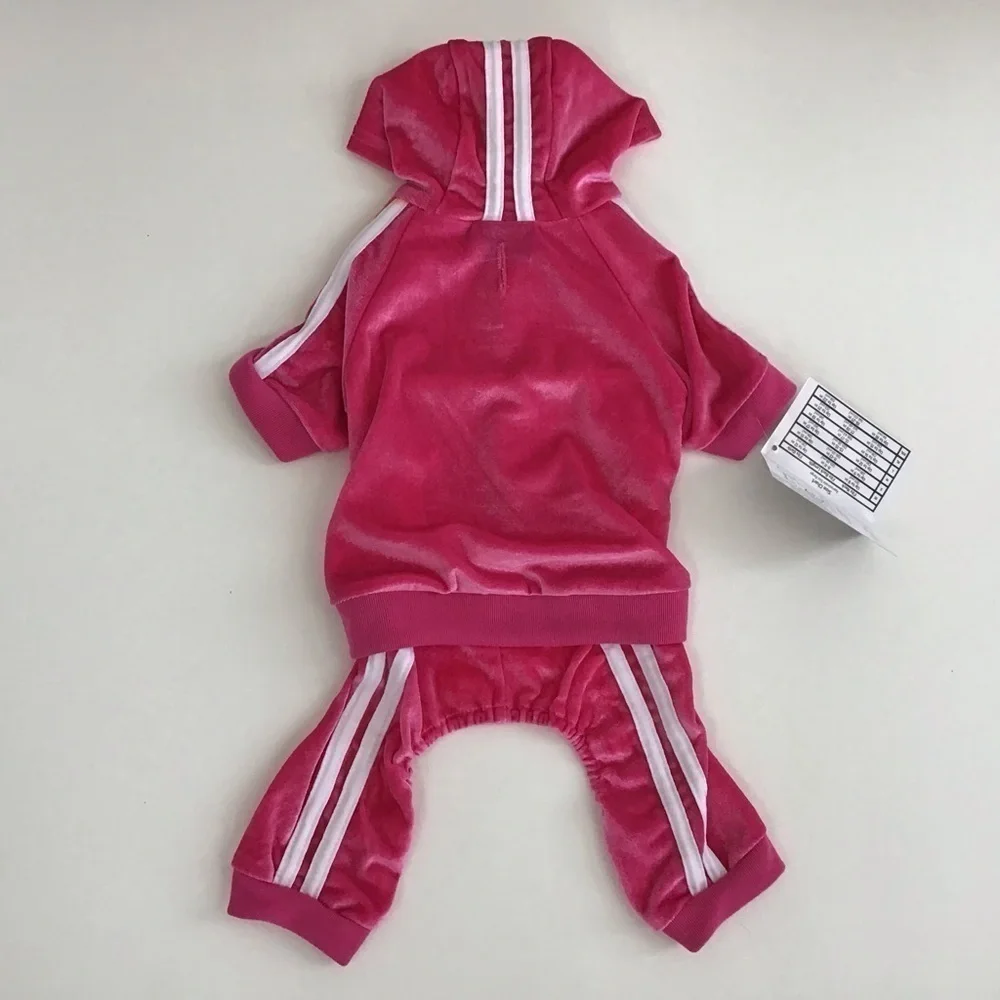 FABDOG HOT PINK Velour JOGGING OUTFIT Puppy/Dog   Size small NWT